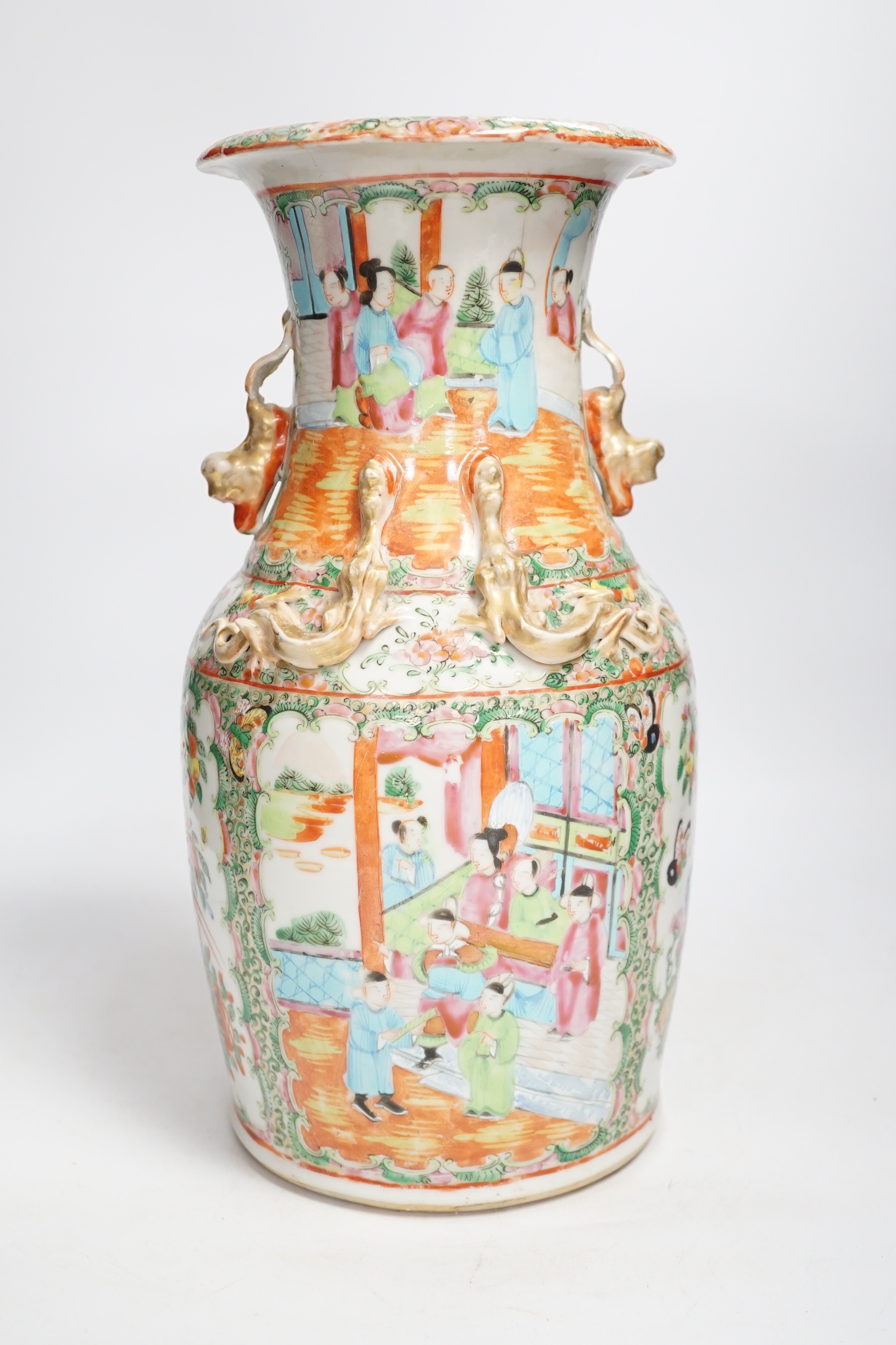 A 19th-century Chinese famille rose vase, 35cm